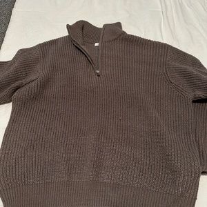 Mauve Oversize Quarterzip Sweatshirt